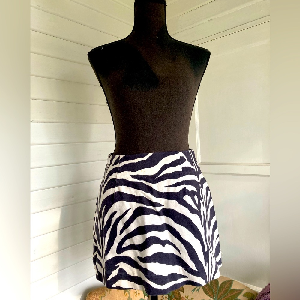 Y2K 90s handmade OOAK zebra print mini skirt like Lip Service